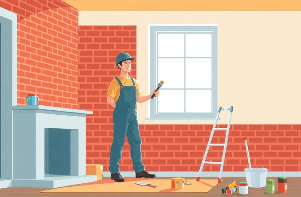 Intérieur rénové après travaux de peinture à Maubeuge